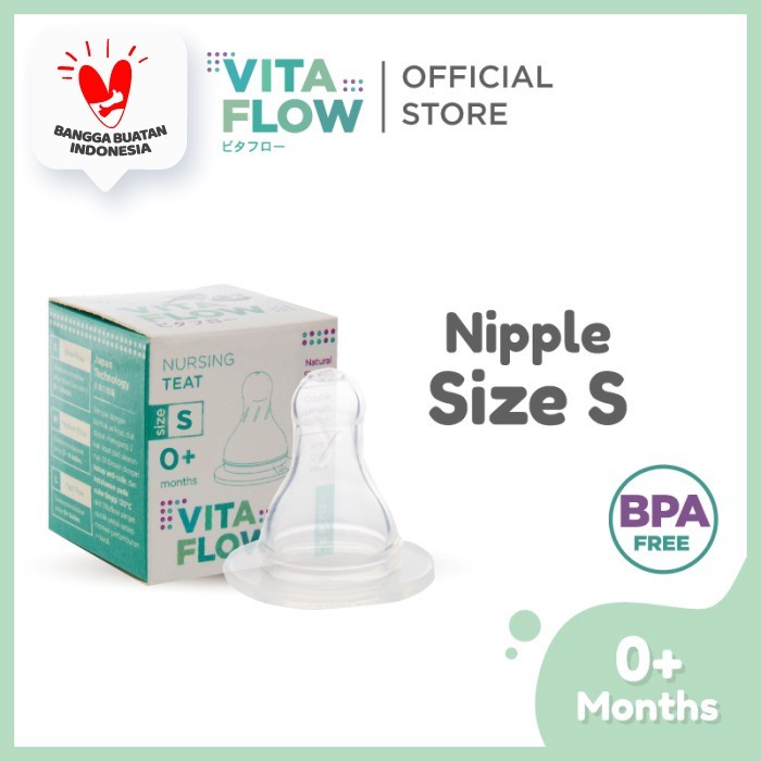 VITAFLOW SILICONE NIPPLE SIZE S DOT ANTI COLIC