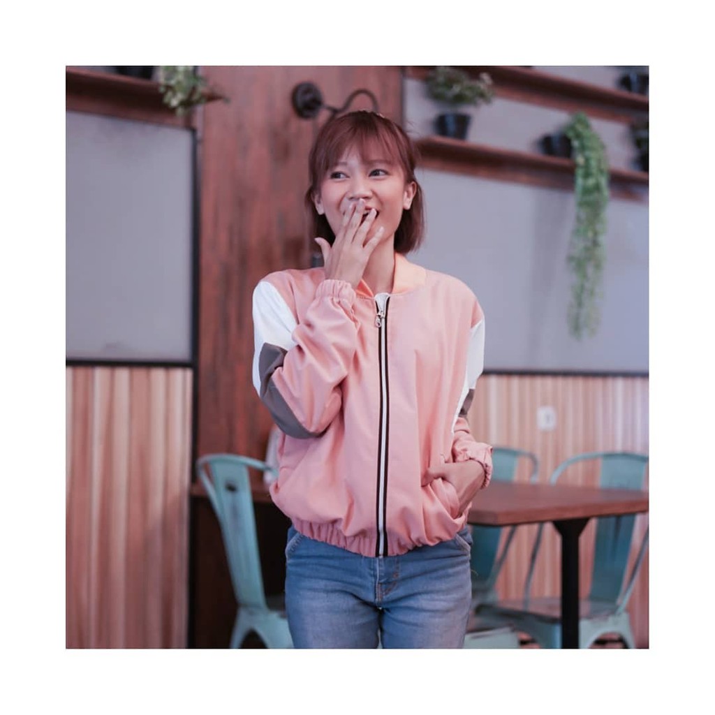 Jaket Chika bomber dusty pink | bomber| jaket bomber wanita | fashion wanita | grosir | grosir jaket