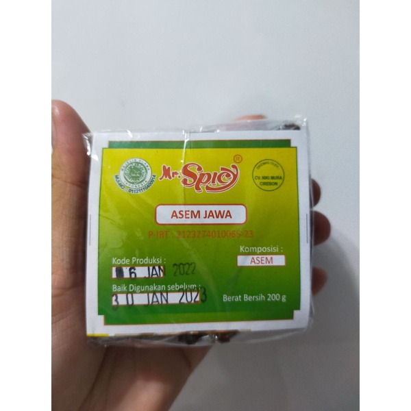 

Asam Jawa Premium Produk Mr. Spicy Isi 10 Pcs Kemasan 200 Gram