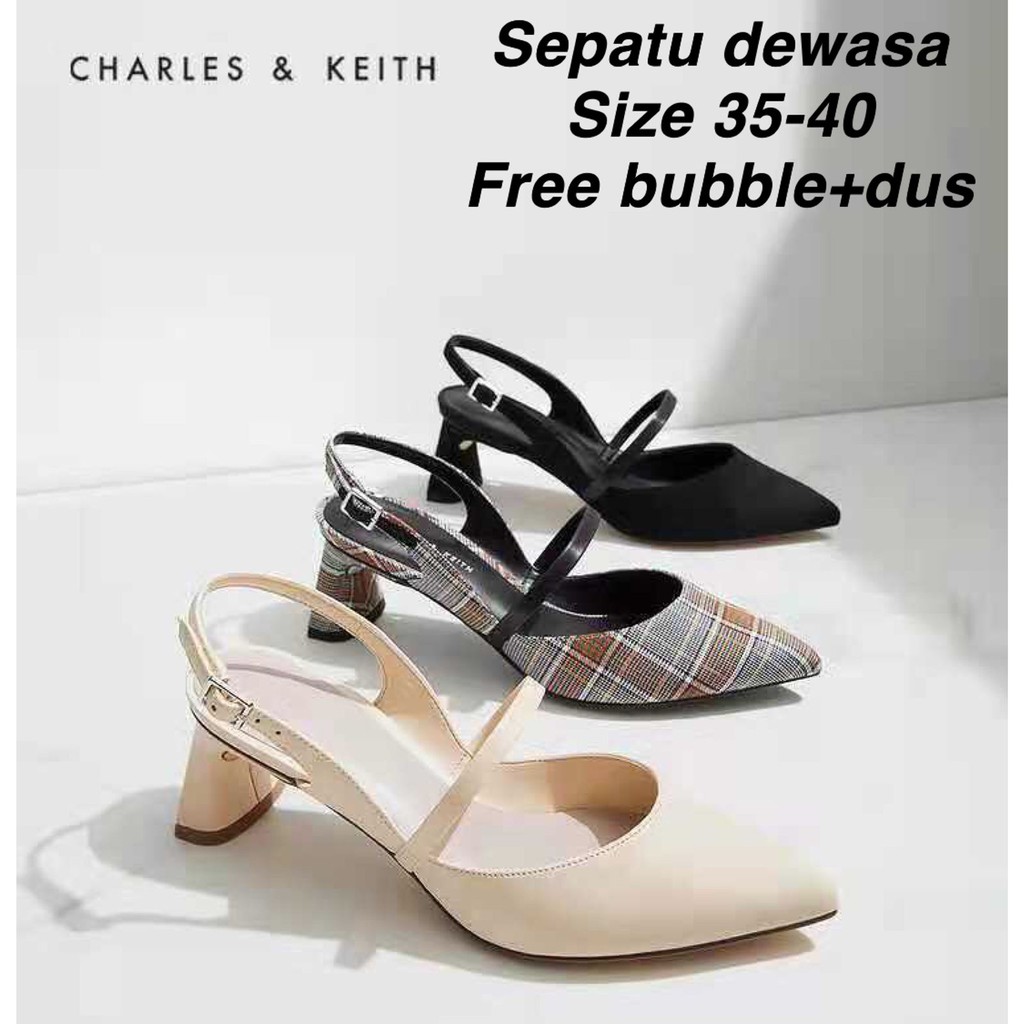 (LOLI-1976) FREE BUBBLE + DUS SEPATU DEWASA 3 WARNA HEEL PREMIUM