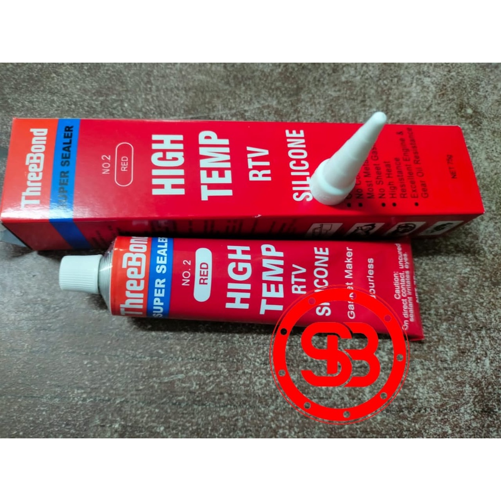 

Lem Threebond HIGH Temp RTV Silicone Red Merah 30gr