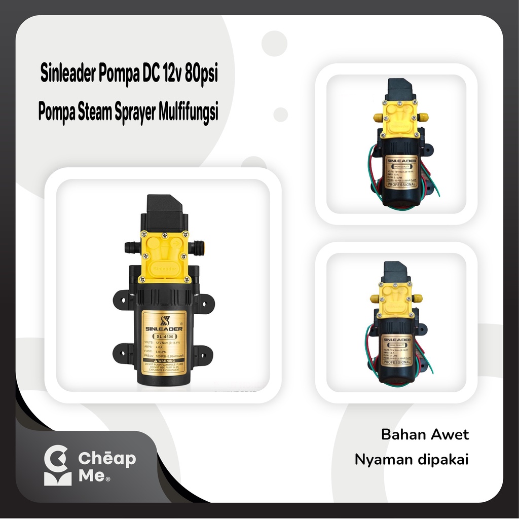 Sinleader Pompa DC 12v 80psi/ Alat Siram Misting Sprayer Not Hiu / pompa Sprayer Mulfifungsi / Alat 