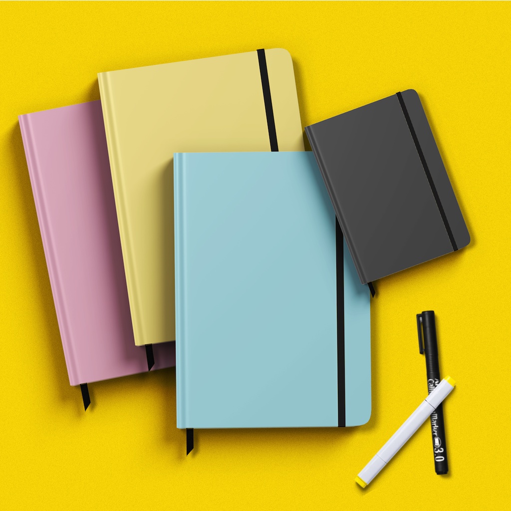 

Buku Tulis Sekolah Hardcover Notebook Simple Custom Warna Polos Custom Tulisan Ukuran A5 A6