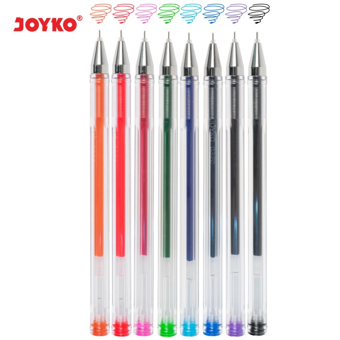 

TULIS-ALAT- COLOR GEL PEN PULPEN PENA JOYKO GPC-325 ITECH3 1 SET 8 WARNA 0.28 MM -ALAT-TULIS.