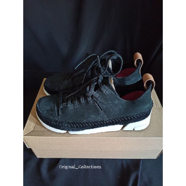 Sepatu Wanita Clarks Trigenic Flex Black , Kulit Original