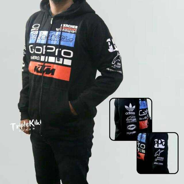 Jaket sweater zipper hoodie adidas KTM Gopro