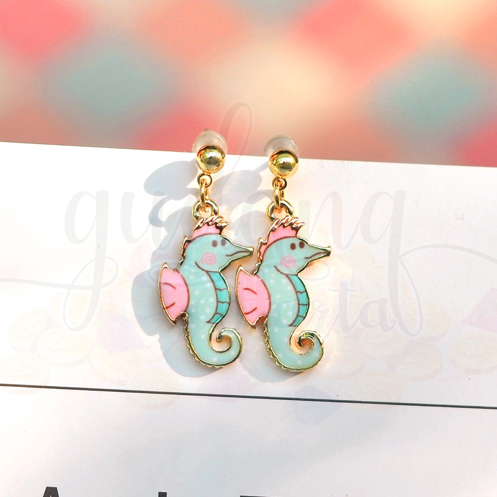 Anting Stud Seahorse Kuda Laut Lucu Unik GH 203111