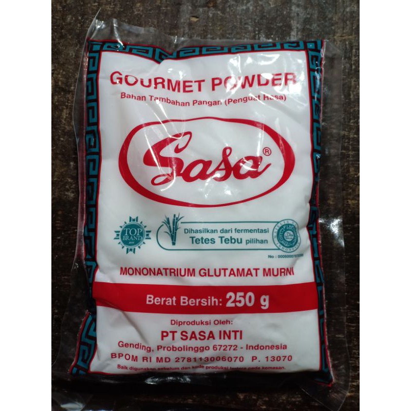 

Sasa Gourmet Powder / Bahan Tambahan Pangan (Penguat Rasa) 250gr