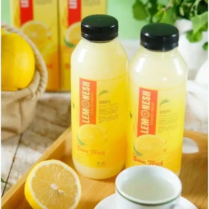 Sari Lemon Lemonesh Original Pure Lemon 500 ml | Jus Lemon Untuk Pelangsing | Sari Lemon Bio Gold