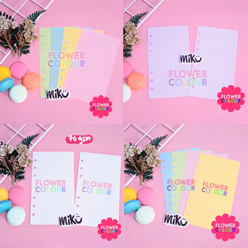 

A6 6RING GRID DOT - ISI BINDER LOOSE LEAF RAINBOW UNGU GRID DOT