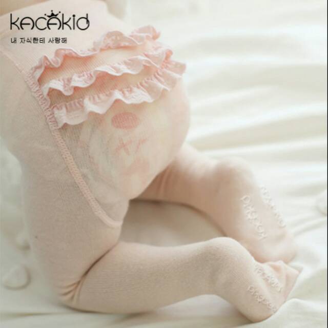 A11 Legging tutup kaki bayi berenda / stocking renda merk Kacakid