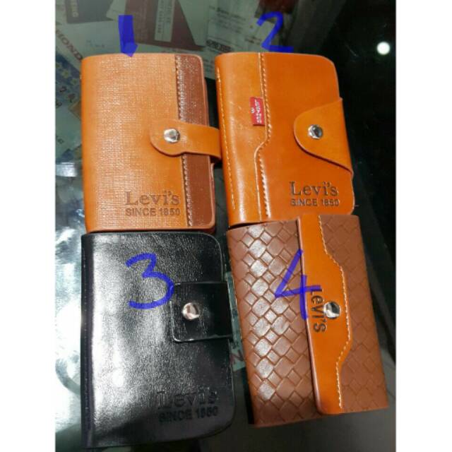 Dompet kartu nama lipat bahan kulit