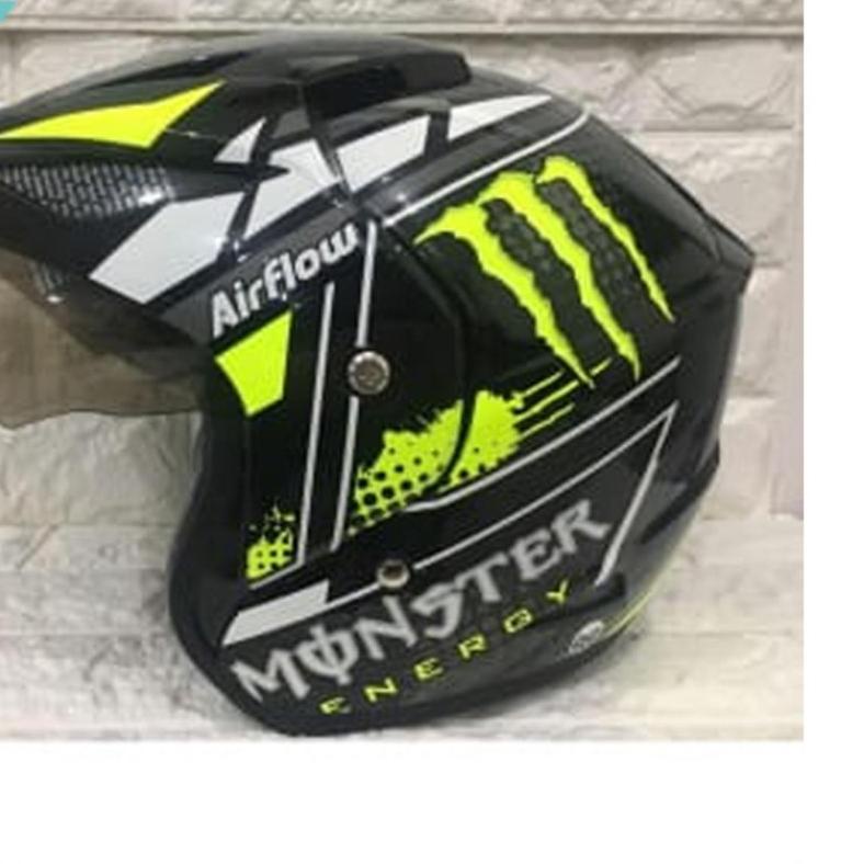 ◘ Helm Motor SNI Monster BXP Ori Hitam - KUNING Setara KYT Centro INK ✈