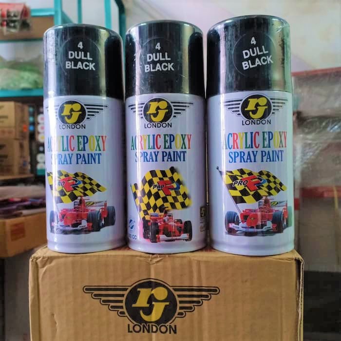 Cat Semprot Pylox dull black 150cc / 300cc rj london cat spray hitam pilox pilok