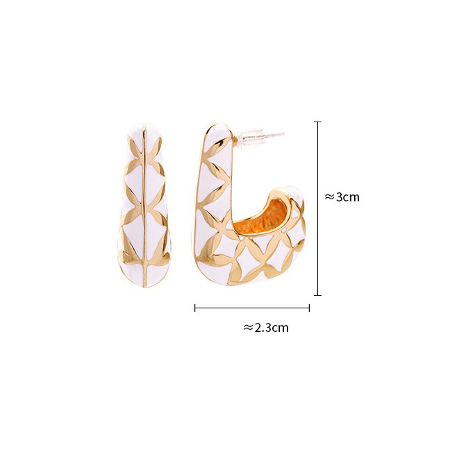 LRC Anting Tusuk Fashion Heart Shape Earrings F55503