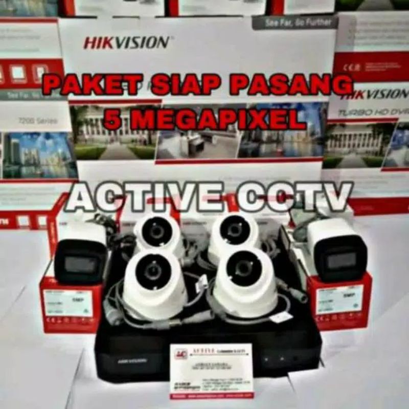 PROMO PAKET 5 MP KAMERA CCTV HIKVISION 6 CAMERA 5MP FULL HD 8 CH