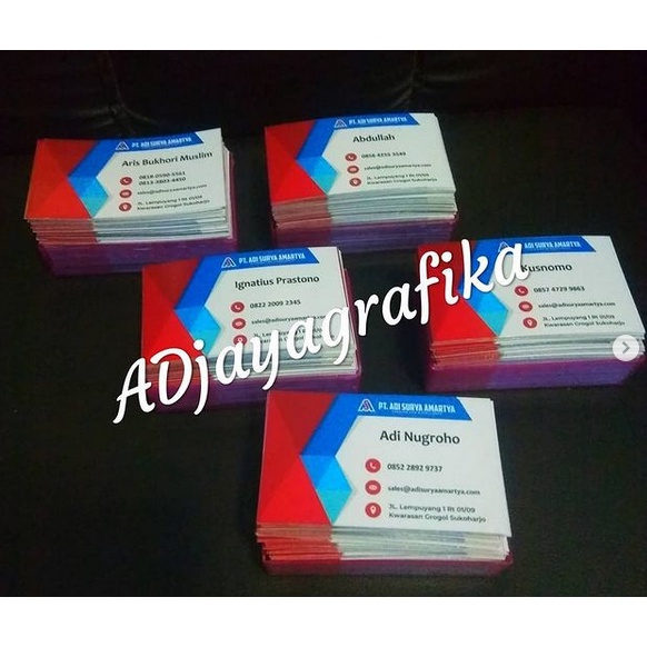 

CETAK KARTU NAMA BISNIS CUSTOM MURAH 1 MUKA ISI 100 PCS / BOX