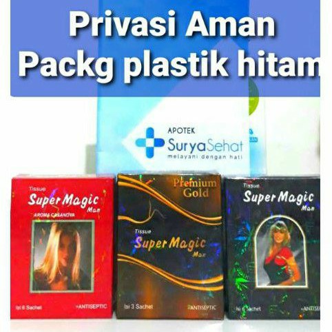 Tissue Super Magic Man isi 3 atau 6 sachet - Tissue Magic - Tisu Magic - Magic Power