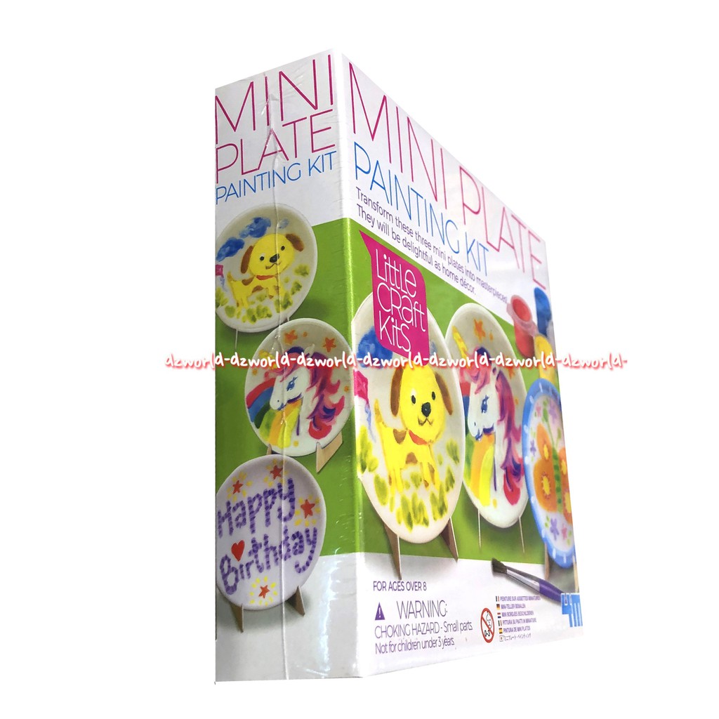 4M Mini Plate Painting Kit Peralatan Melukis Di Piring Untuk Anak