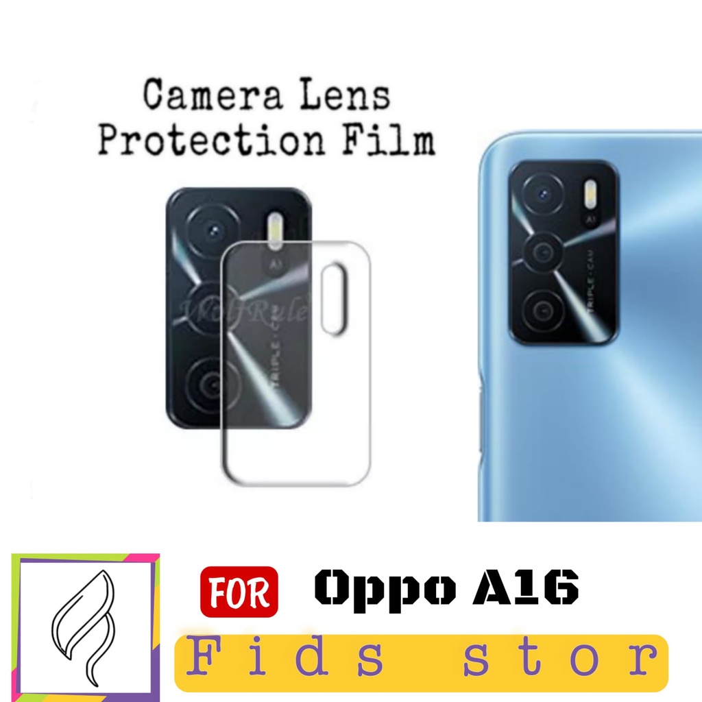 (HOT PROMO) TG Camera 3D Black For Oppo A16 2021 Anti Gores Camera Belakang Handphone