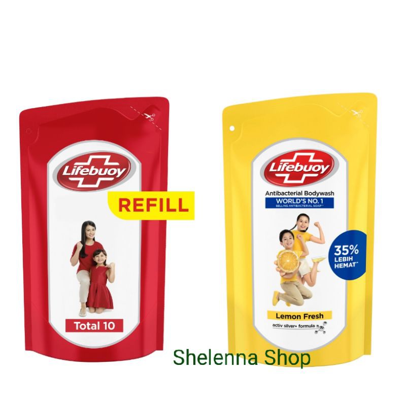 Lifebuoy Sabun Cair Lemon Fresh/ Total 10 all varian refill 850 / 900Ml