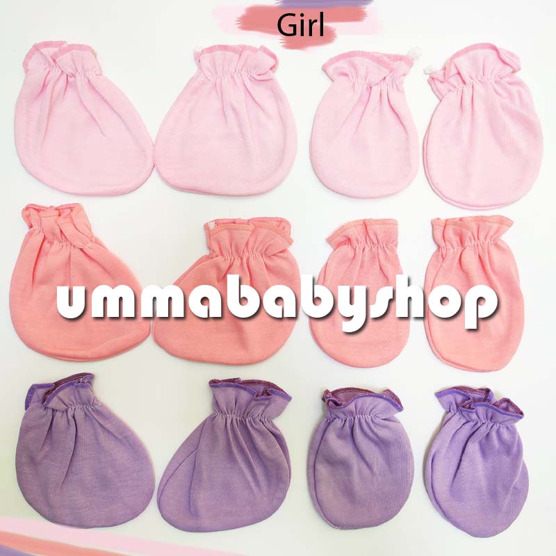 Sarung Tangan Bayi Sarung Kaki Bayi Sarung Tangan Kaki Bayi Newborn Sarung Tangan Polos Pastel Set Pasang Grosir Murah