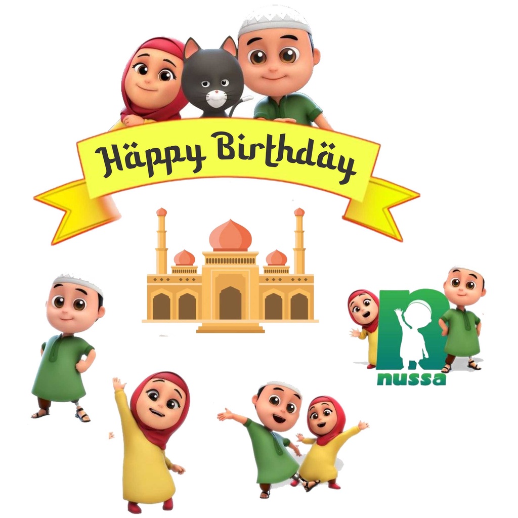 

TOPPER CAKE ULANG TAHUN / HIASAN KUE NUSSA