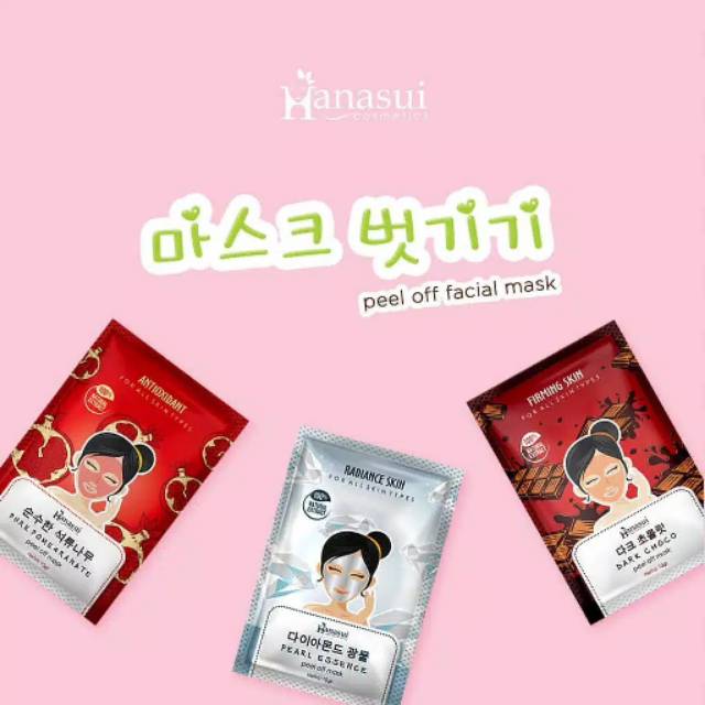  BAGUS  HANASUI PEEL OFF MASK PEARL ESENSE DARK  CHOCO  