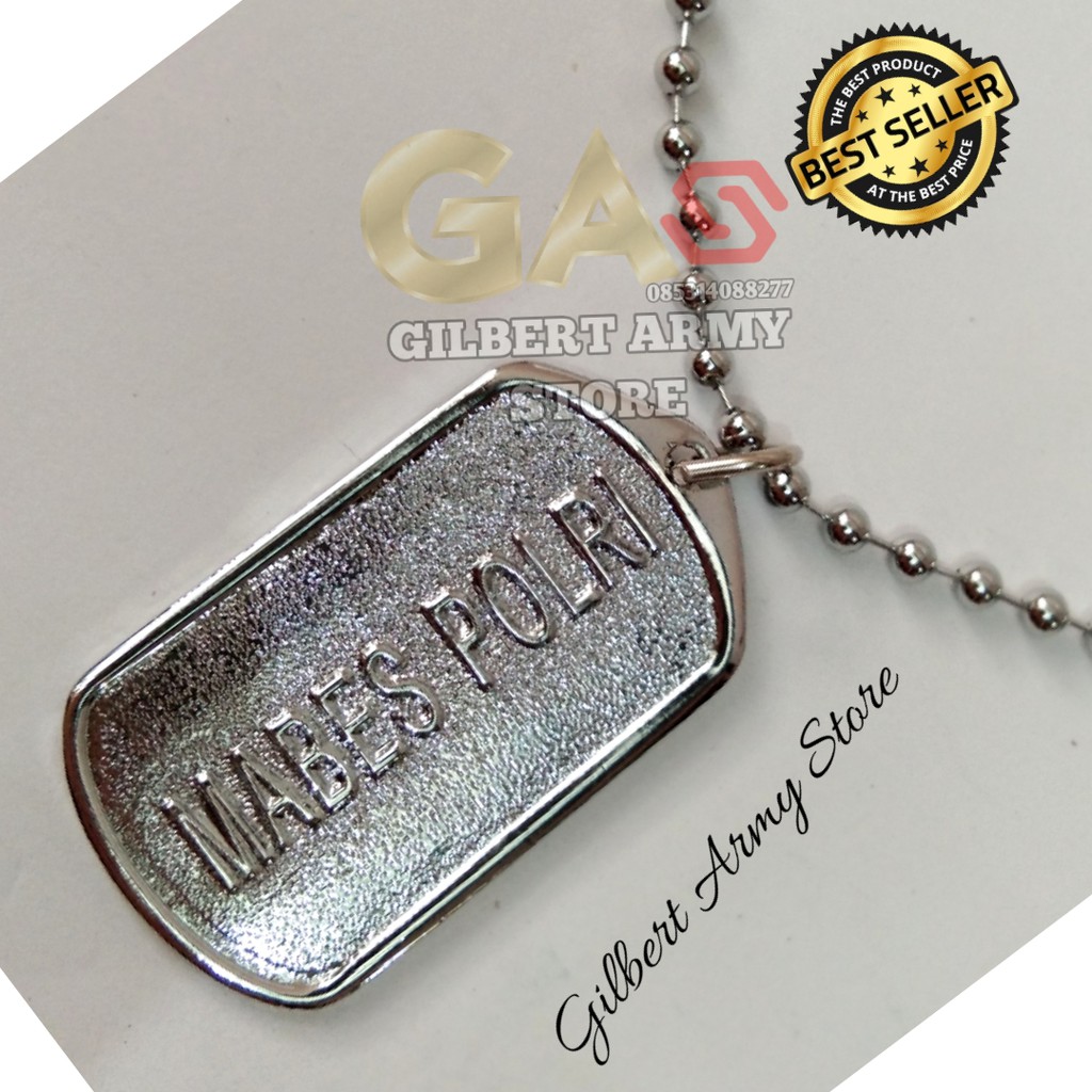 GILBERT ARMY STORE-Kalung Mabes Polri-Kalung Militer Cor Logo Mabes Polri Grosir