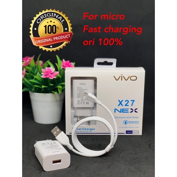 PROMO CHARGER VIVO X27 MICRO TYPE C ORIGINAL FAST DUA MESIN SUPER QUALITY