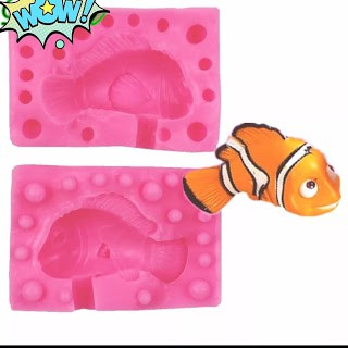 Cetakan Silikon Puding Coklat ikan nemo 3d