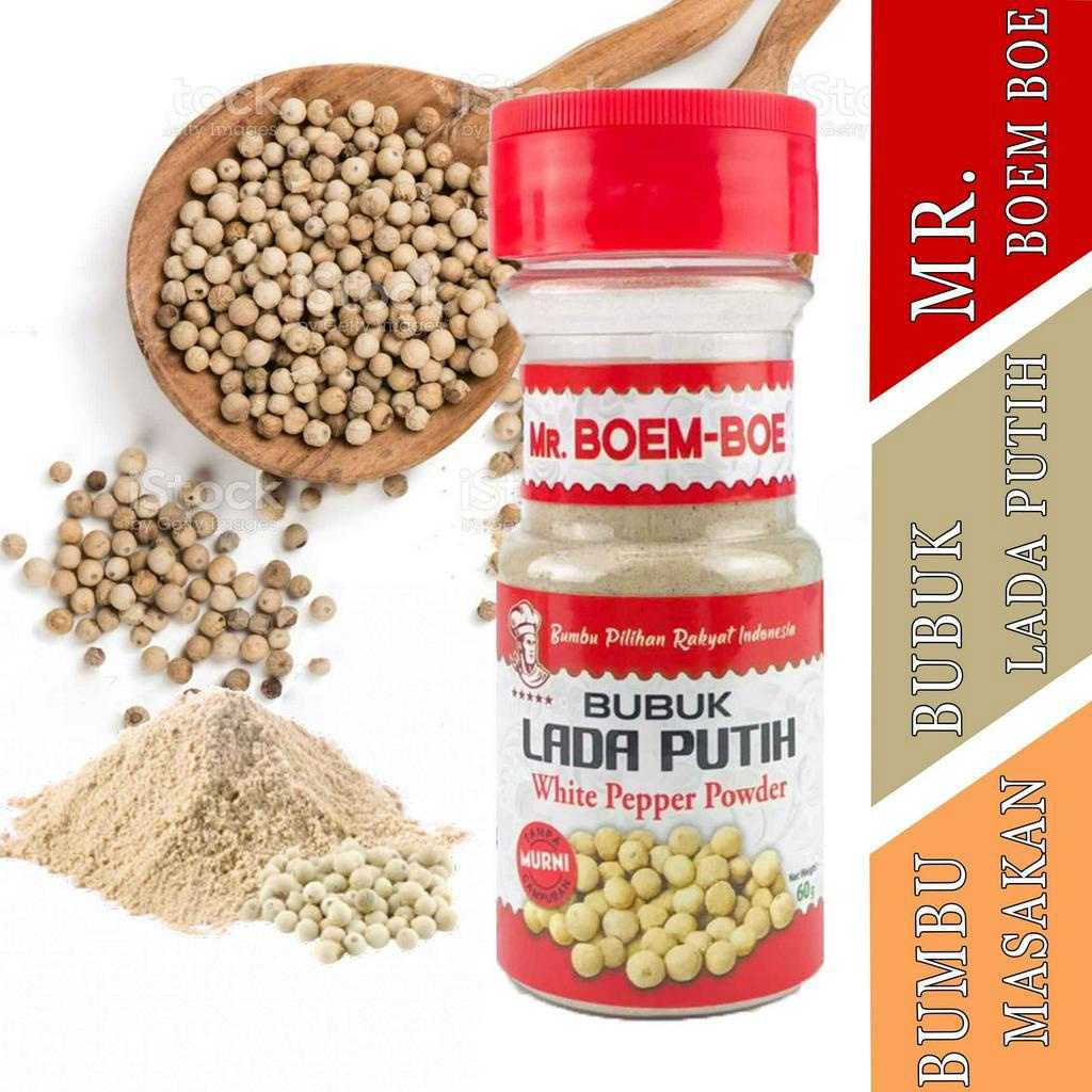 

Bumbu masakan- Mr. Boem-Boe- Bubuk Lada Putih- 60gr