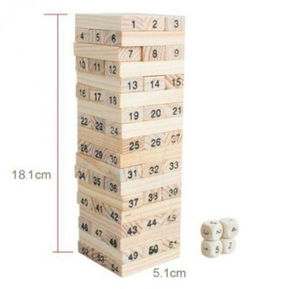 JENGA UNO  STAKO BALOK KAYU MAINAN  PUZZLE GAME JENGA UNO  