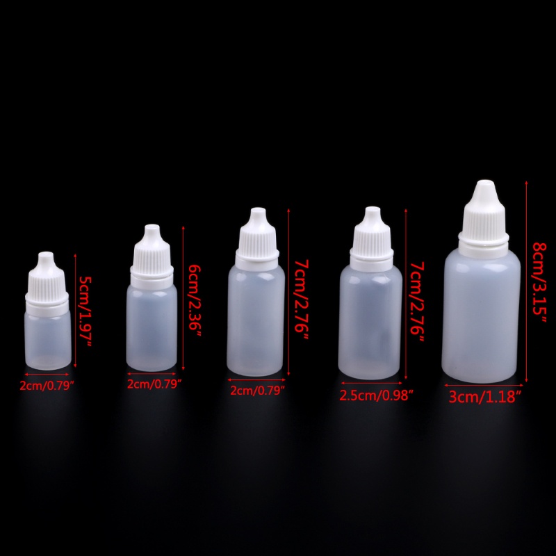 Zzz 5ml-30ml Ujung Jarum Botol Kosong Tetes Cairan Plastik Squeezeable Putih Untuk Ca