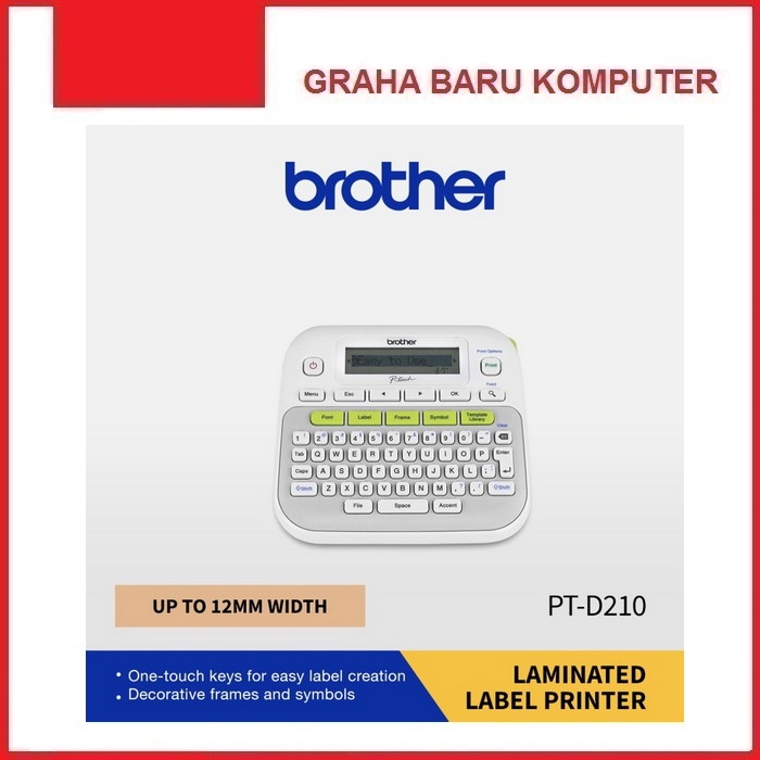 

Brother P-Touch PT-D210 Printer Label Laminated Sticker