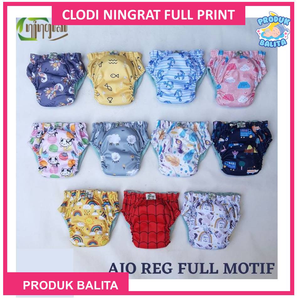 Clodi Ningrat AIO Reguler Murah Terlaris BB 5-17 KG Pempers Kain Cuci Ulang