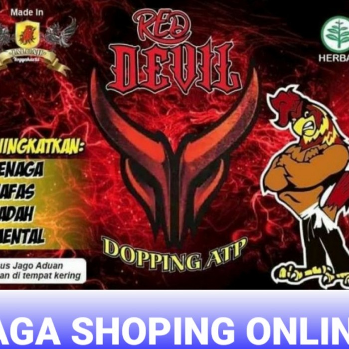 red devil 1bks/6kap obat doping tenaga ayam tarung vitamin nafas kuat ~ lto43