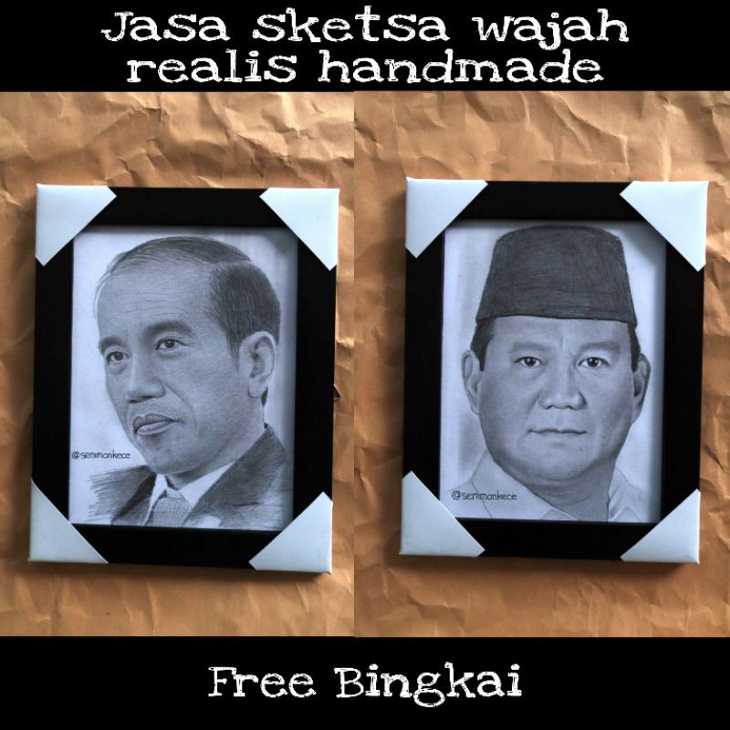 SKETSA WAJAH REALIS free frame JASA LUKIS WAJAH / KADO WISUDA