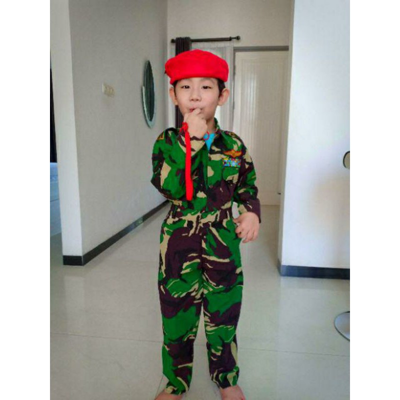 Baju Karnaval Kostum Profesi LORENG TNI / TENTARA ANAK &quot;khusus Baret&quot;