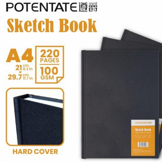 

Lora | Potentate Sketch Book Hard Cover A4 110 Sheets 100 Gsm