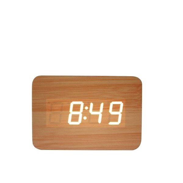 Jam Weker Alarm Kayu Digital Voice Control / JAM KAYU DIGITAL / JAM WEKER KAYU DIGITAL LED Medium