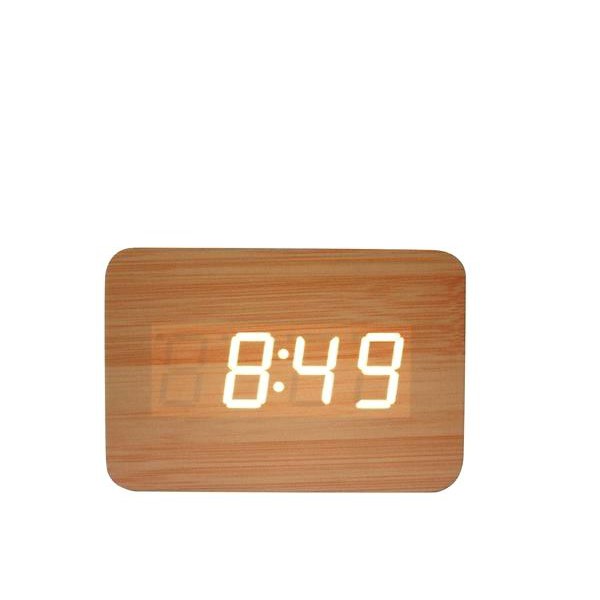 Jam Weker Alarm Kayu Digital Voice Control / JAM KAYU DIGITAL / JAM WEKER KAYU DIGITAL LED Medium