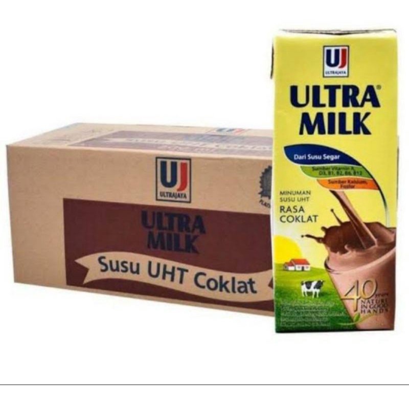 

Susu UHT ultra milk rasa coklat 250ml isi 24pcs