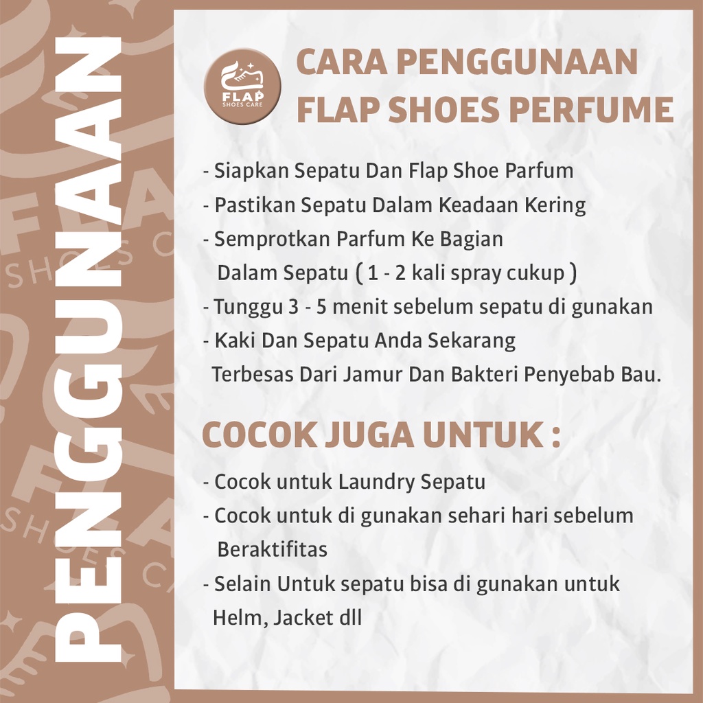 Flap Shoes Care Parfum Sepatu Anti Bau dan Bakteri Kopi 100mL