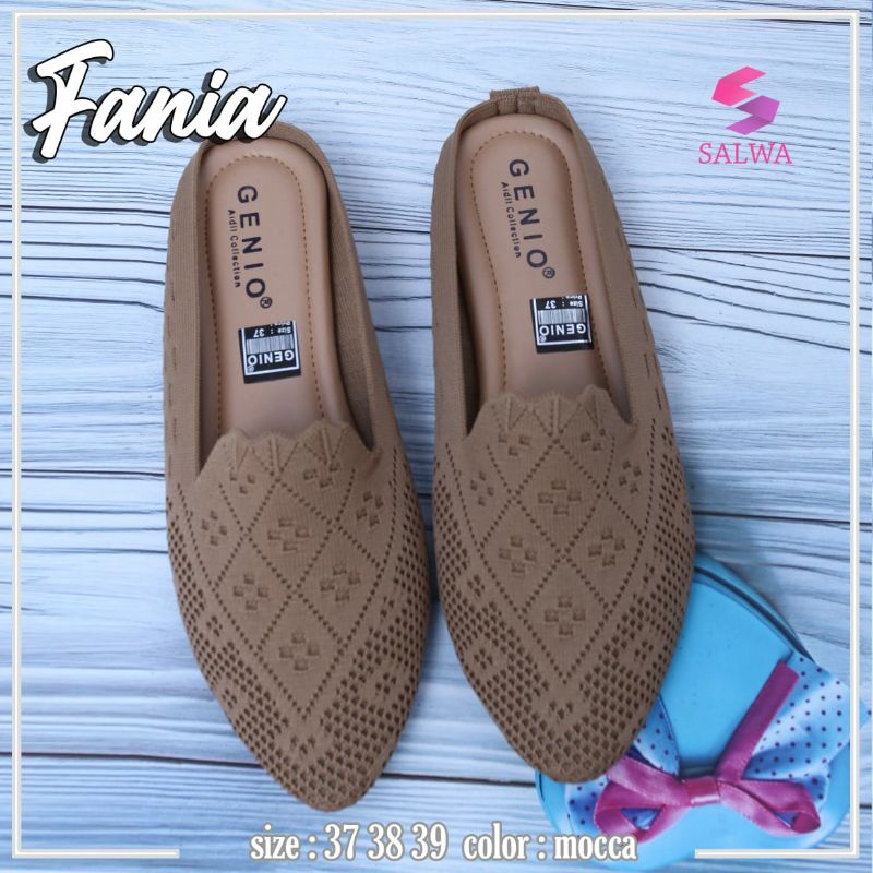 Sandal Sepatu Slop wanita Sepatu Rajut Import Sol Karet Original Genio Salwa