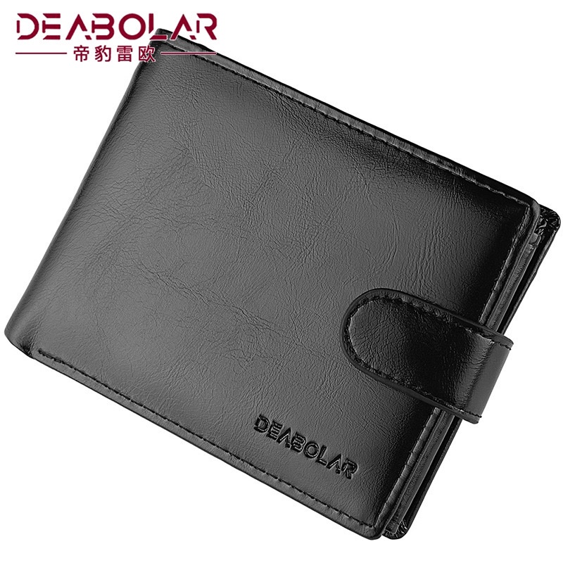 ORIGINAL DEABOLAR IMPOR K3255 DOMPET LIPAT PRIA KULIT KILAT LILIN SINTETIS