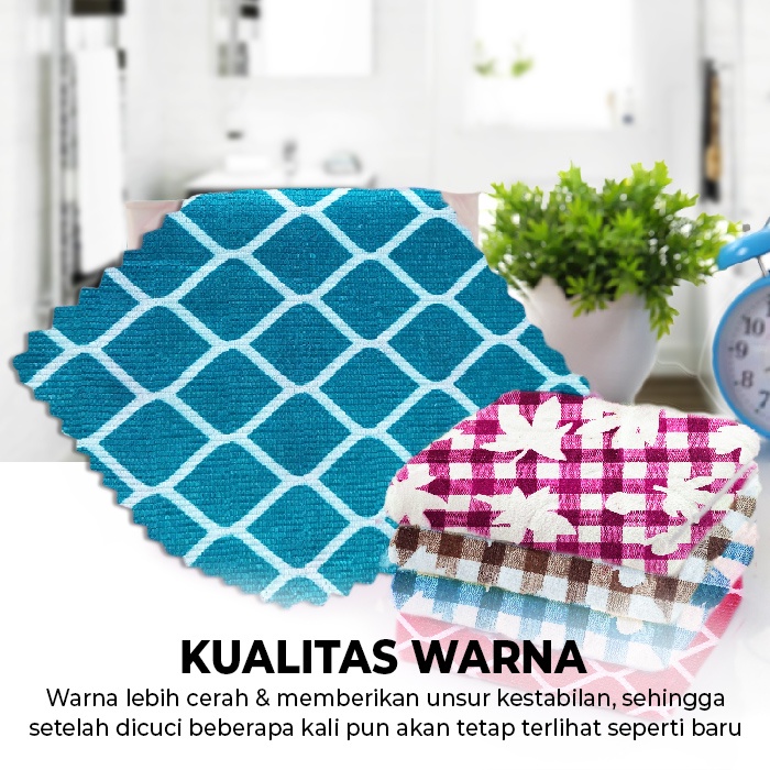 PROMO Kain Lap Tangan Motif Handuk Serbaguna Sapu Tangan Bahan Halus Serbet Wash Towel H22