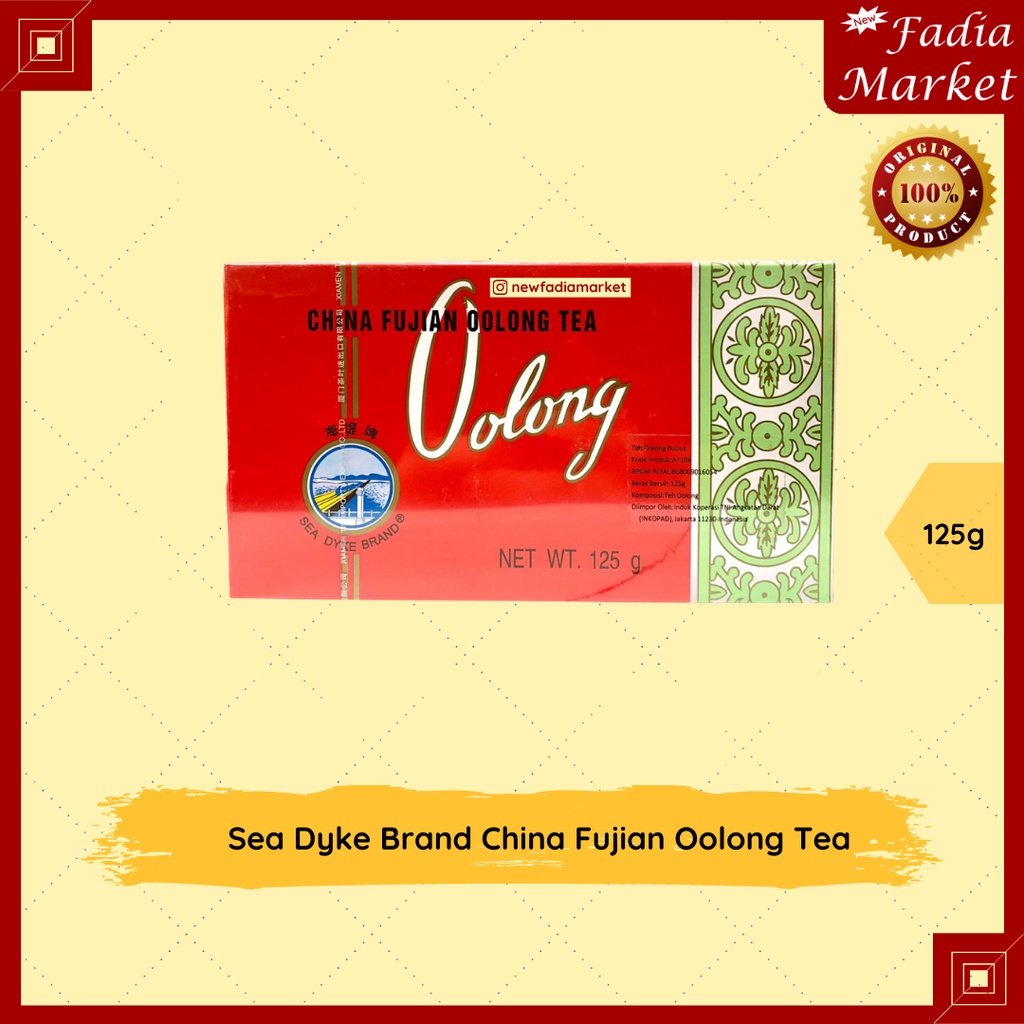 

Sea Dyke Brand China Fujian Oolong Tea (Teh Oolong Bubuk) 125g