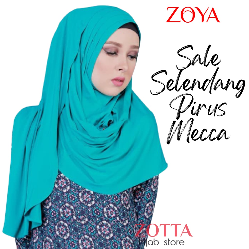 Zoya Hijab Bergi Hijab instan Selendang pirus mecca zoya