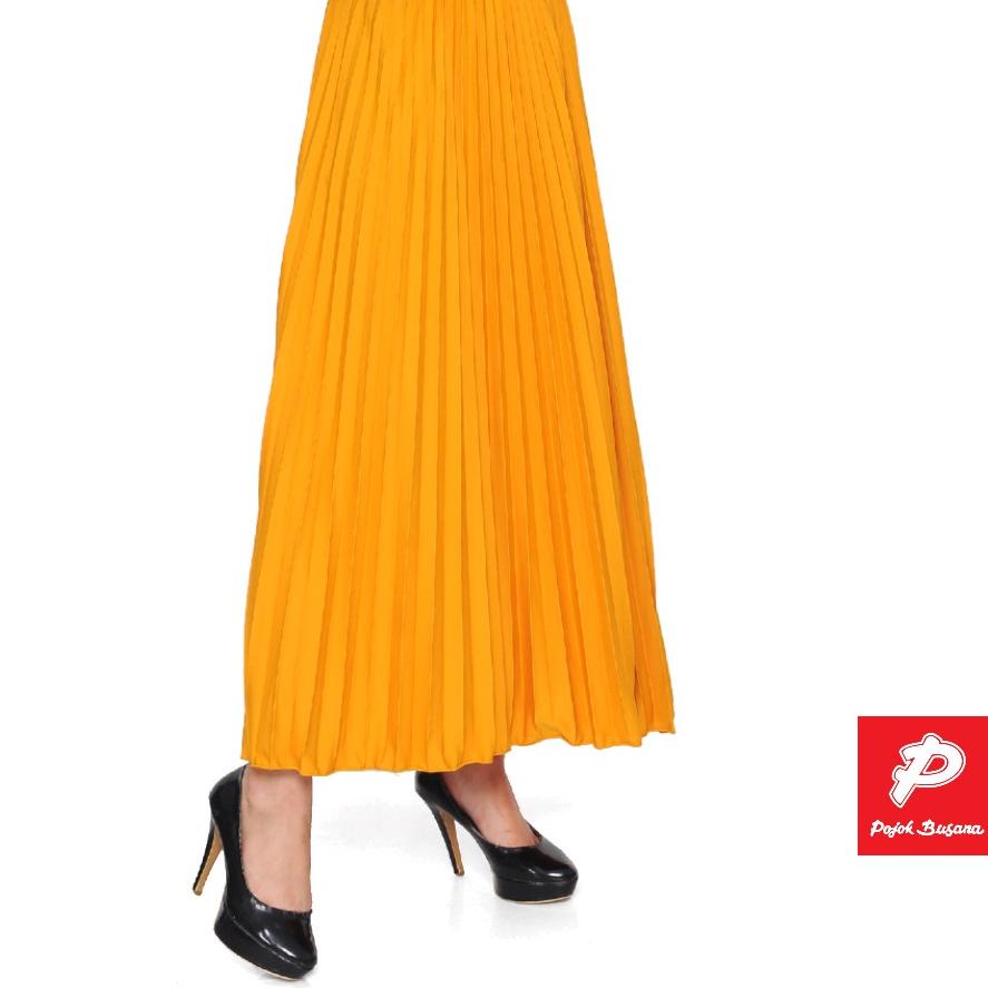 Pojok Busana Rok Panjang Wanita Plisket - Ladies Pleated Skirt - Bawahan Wanita - Rok Fashion Muslim
